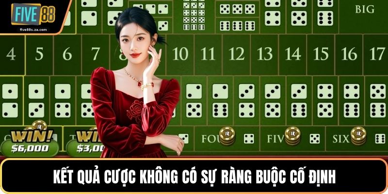 Kết quả cược không có sự ràng buộc cố định